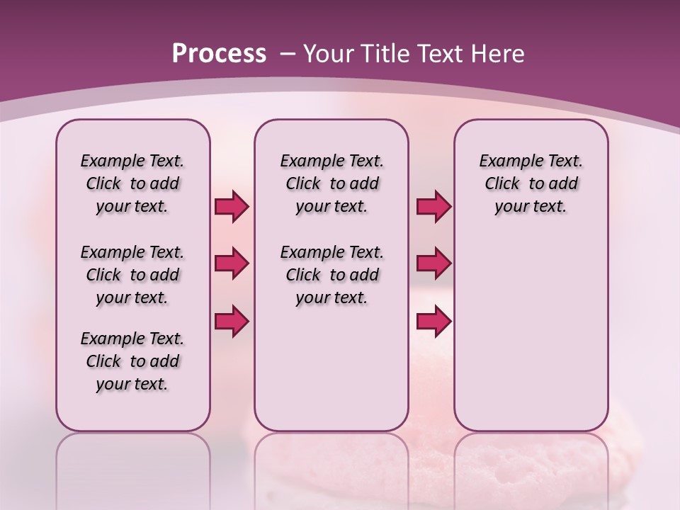 A Group Of Pink Macaroons On A Purple Background PowerPoint Template