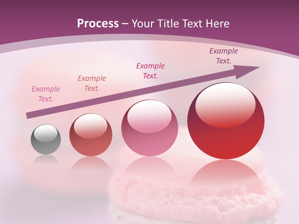 A Group Of Pink Macaroons On A Purple Background PowerPoint Template
