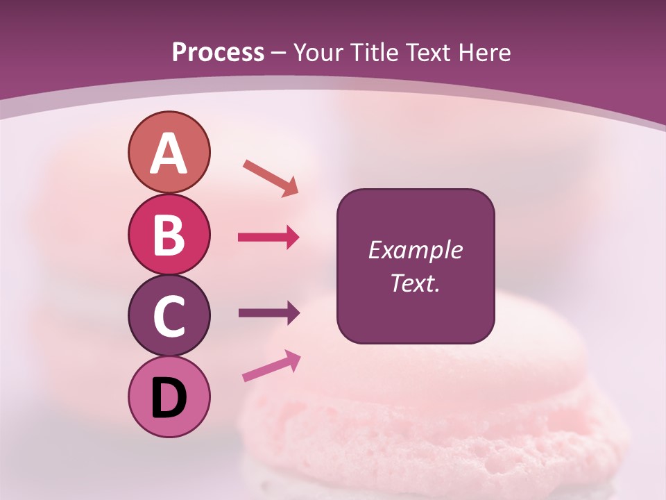 A Group Of Pink Macaroons On A Purple Background PowerPoint Template