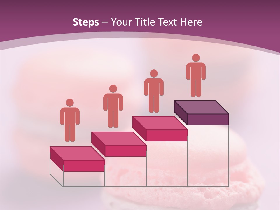A Group Of Pink Macaroons On A Purple Background PowerPoint Template