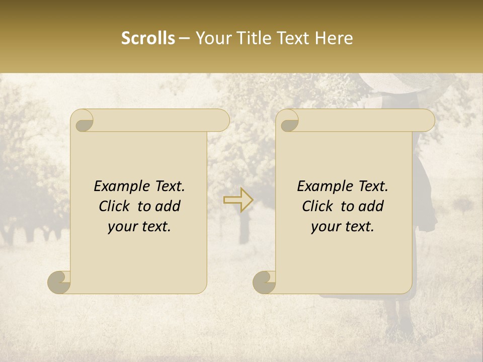 A Woman Carrying A Suitcase In A Field PowerPoint Template