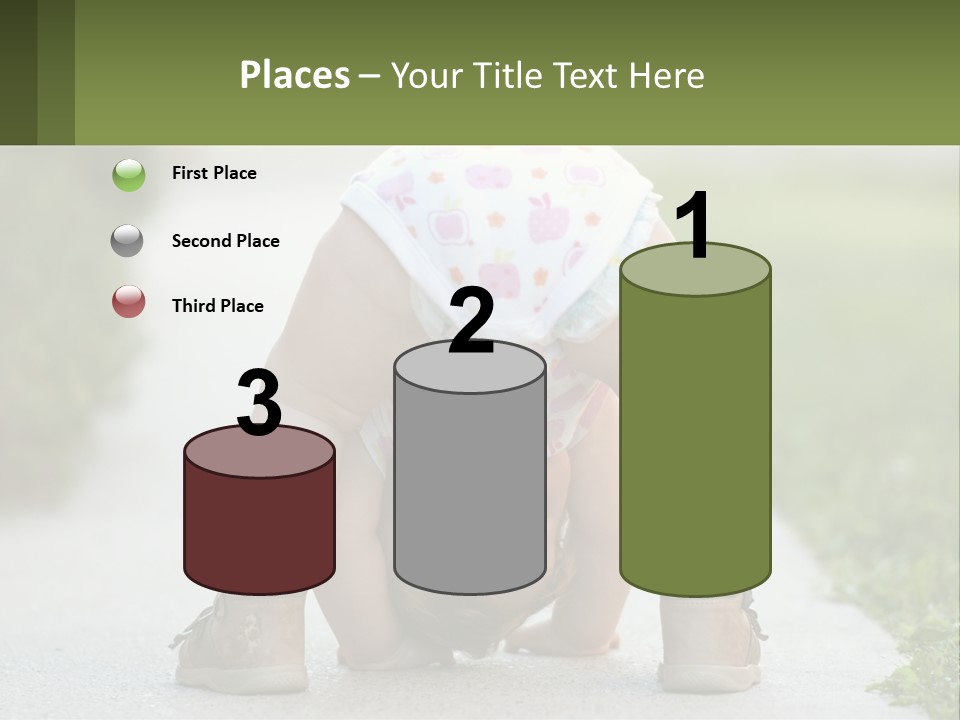 A Baby In A Diaper Doing A Handstand On A Sidewalk PowerPoint Template