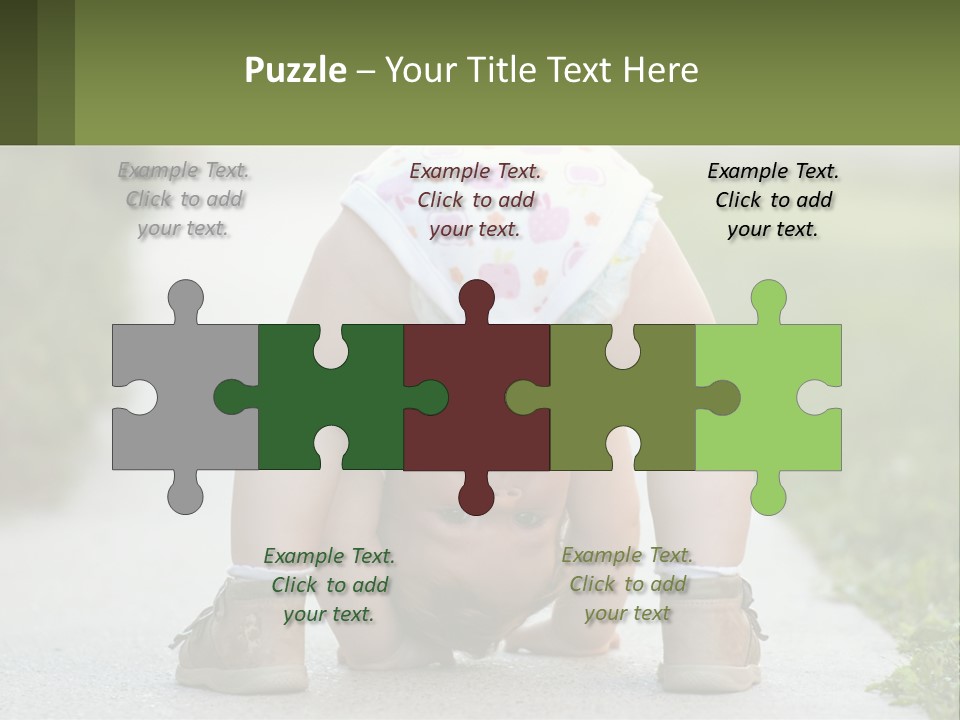 A Baby In A Diaper Doing A Handstand On A Sidewalk PowerPoint Template