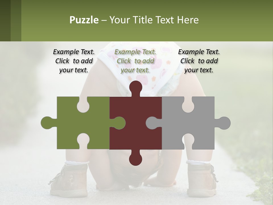 A Baby In A Diaper Doing A Handstand On A Sidewalk PowerPoint Template