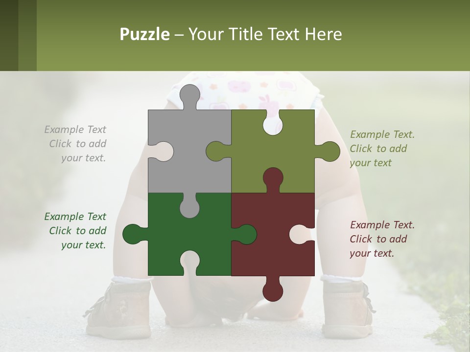 A Baby In A Diaper Doing A Handstand On A Sidewalk PowerPoint Template