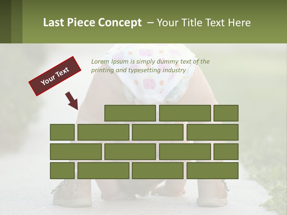 A Baby In A Diaper Doing A Handstand On A Sidewalk PowerPoint Template