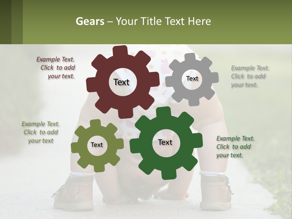 A Baby In A Diaper Doing A Handstand On A Sidewalk PowerPoint Template