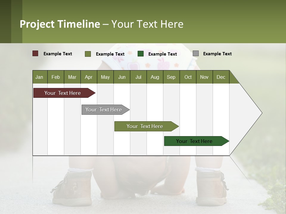 A Baby In A Diaper Doing A Handstand On A Sidewalk PowerPoint Template