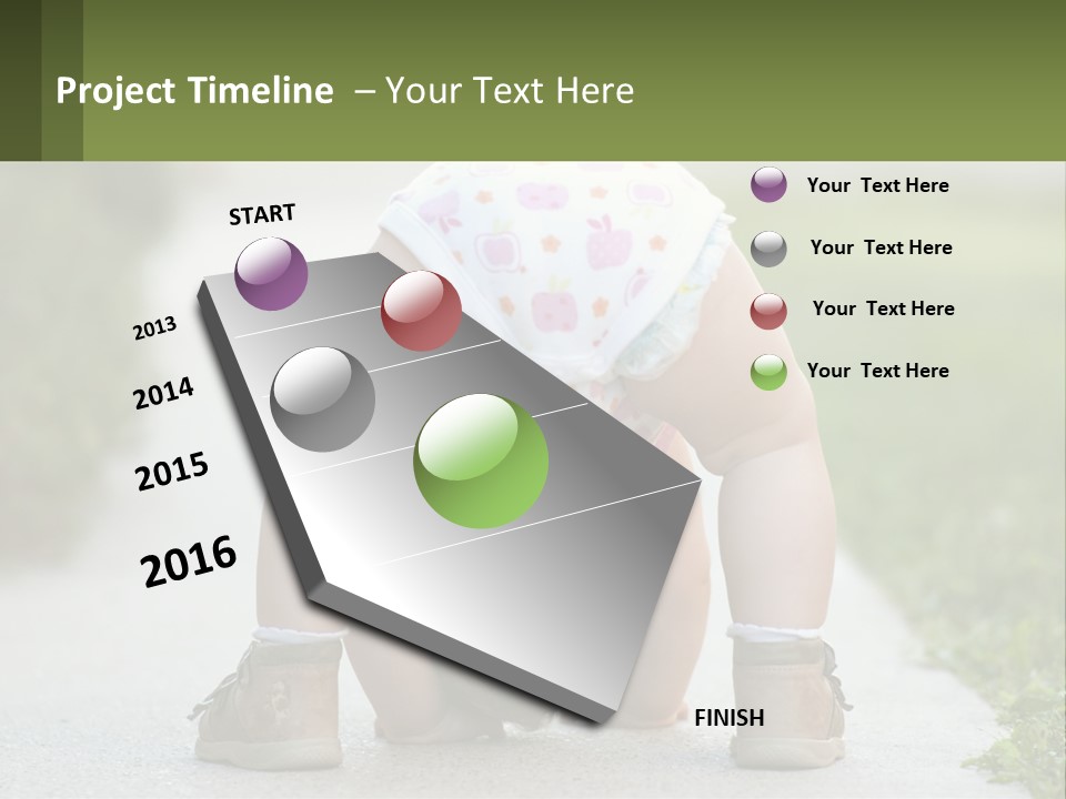 A Baby In A Diaper Doing A Handstand On A Sidewalk PowerPoint Template