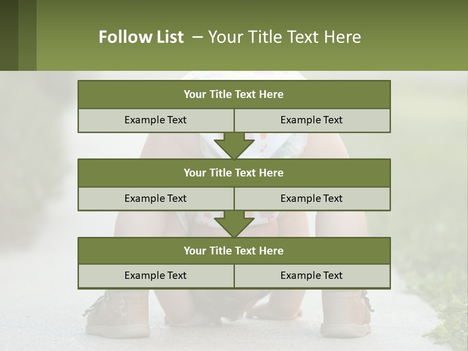 A Baby In A Diaper Doing A Handstand On A Sidewalk PowerPoint Template