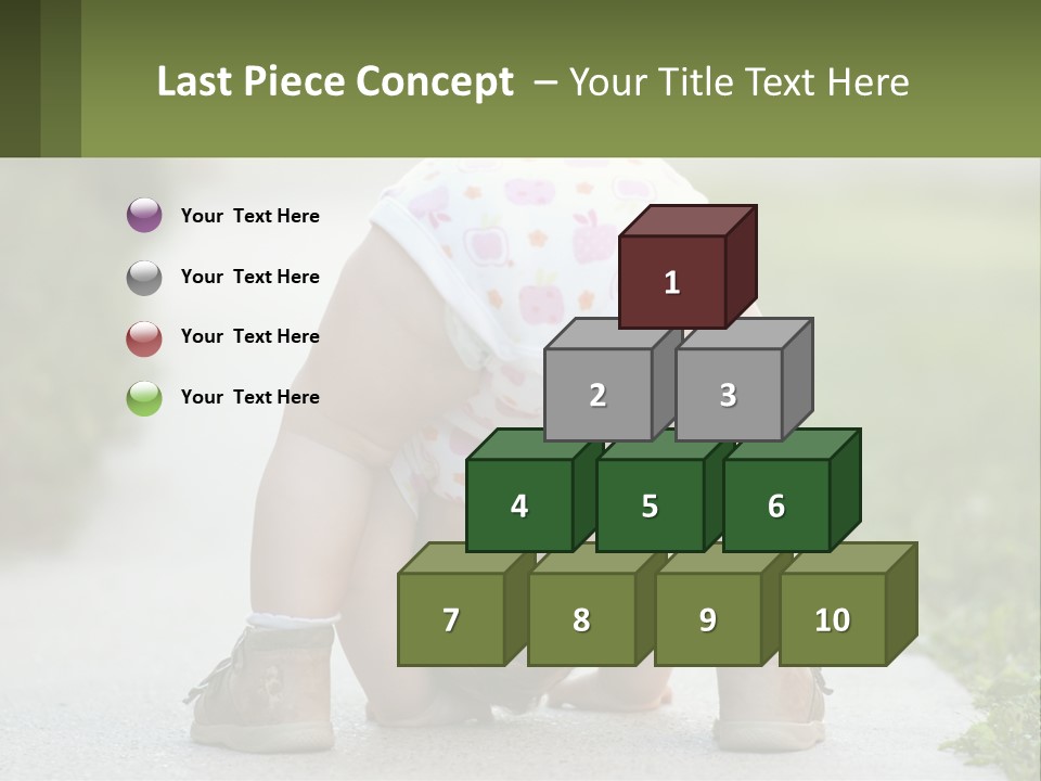 A Baby In A Diaper Doing A Handstand On A Sidewalk PowerPoint Template