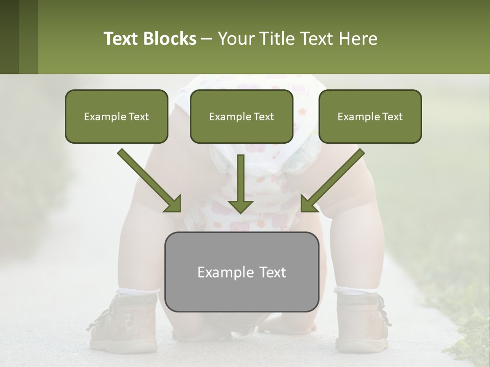 A Baby In A Diaper Doing A Handstand On A Sidewalk PowerPoint Template