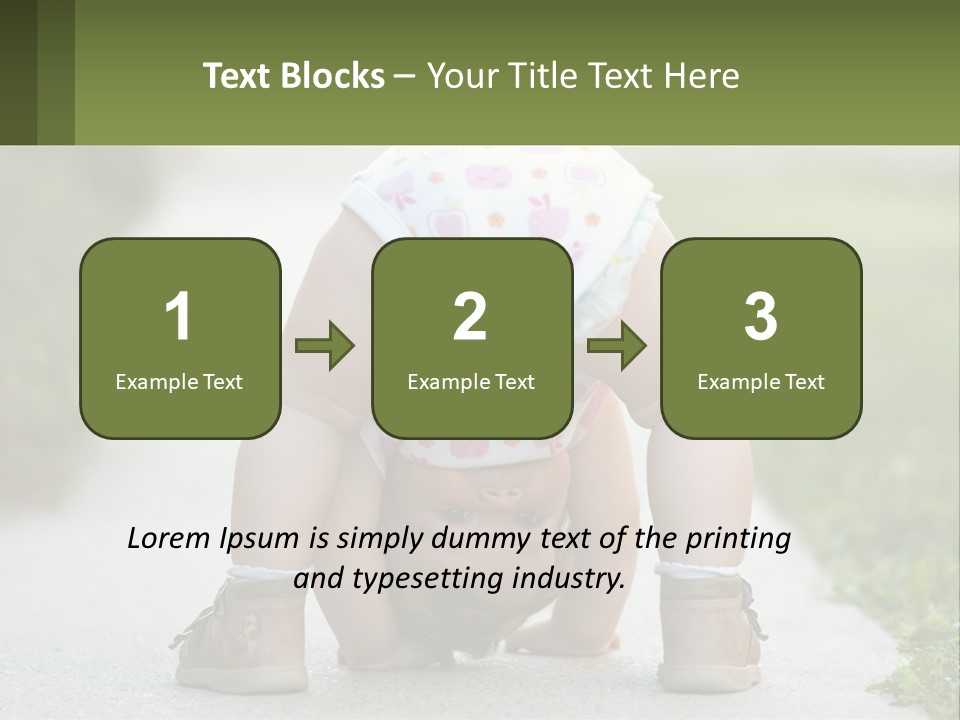 A Baby In A Diaper Doing A Handstand On A Sidewalk PowerPoint Template