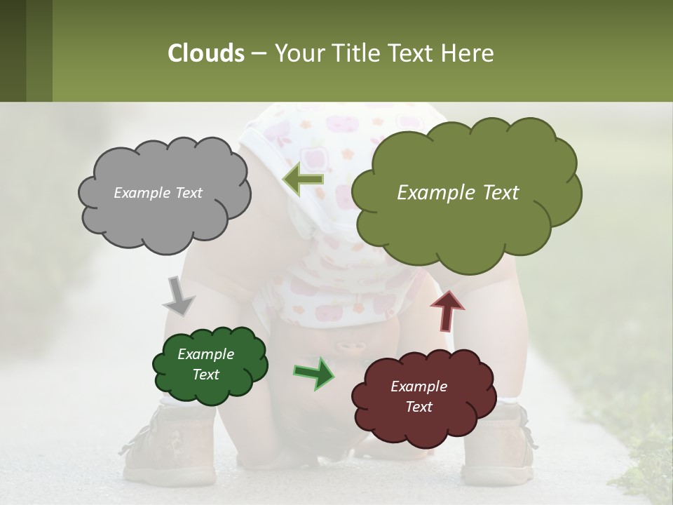 A Baby In A Diaper Doing A Handstand On A Sidewalk PowerPoint Template