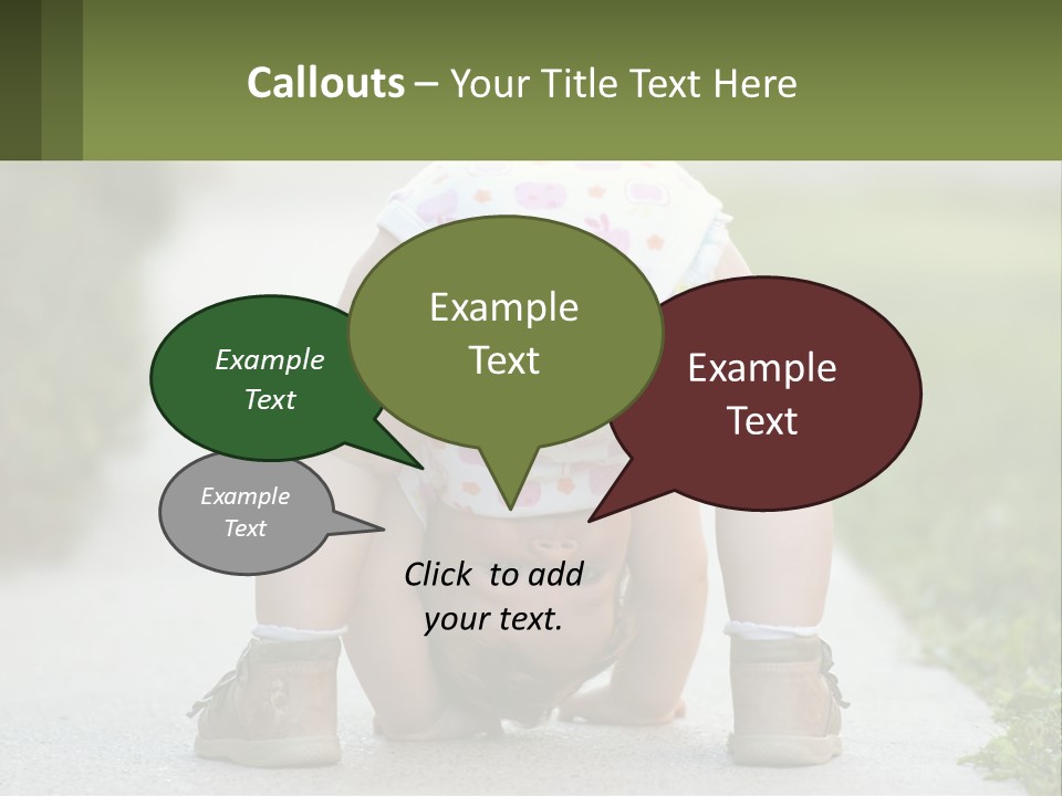 A Baby In A Diaper Doing A Handstand On A Sidewalk PowerPoint Template