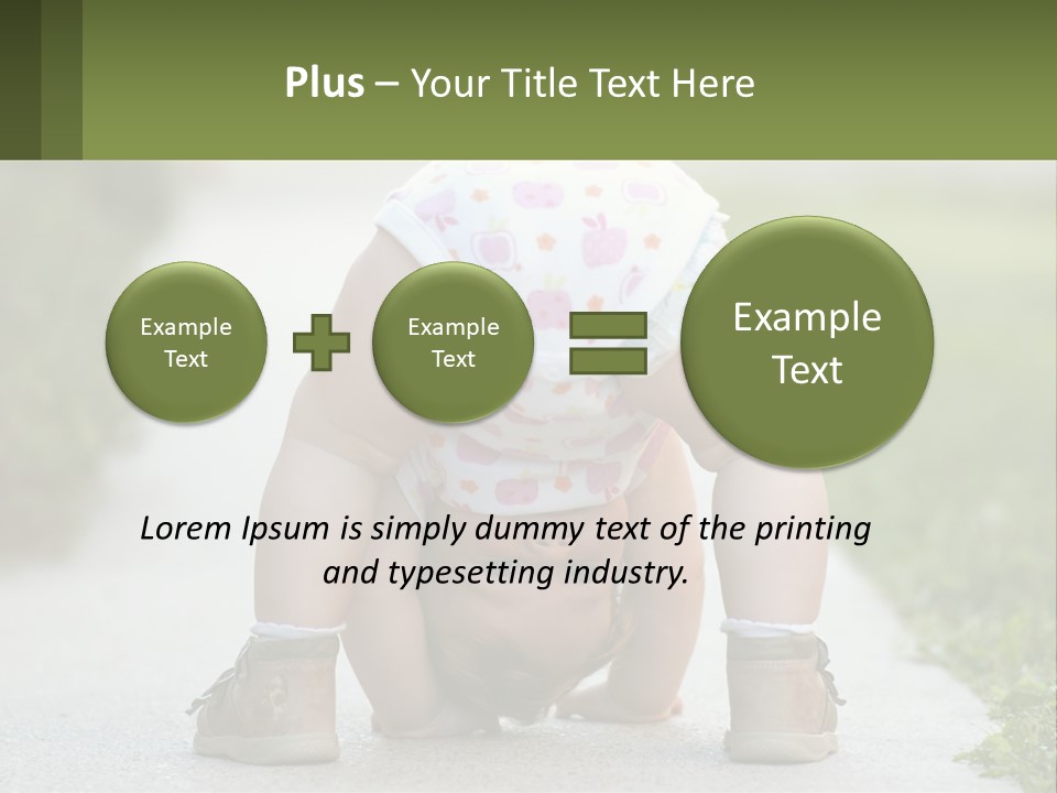 A Baby In A Diaper Doing A Handstand On A Sidewalk PowerPoint Template