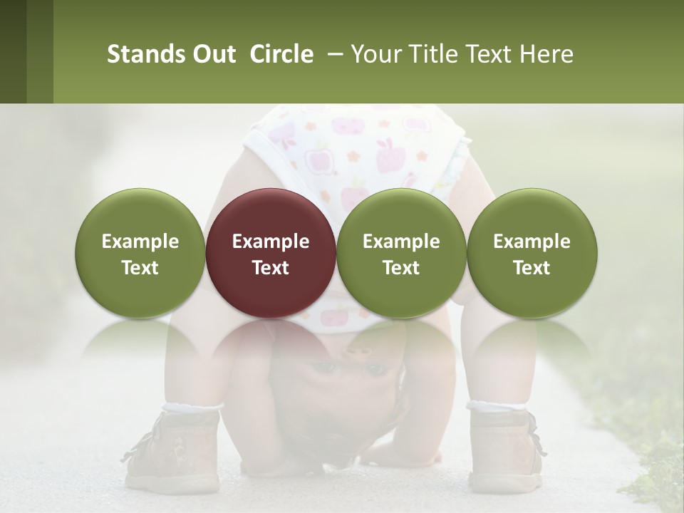 A Baby In A Diaper Doing A Handstand On A Sidewalk PowerPoint Template