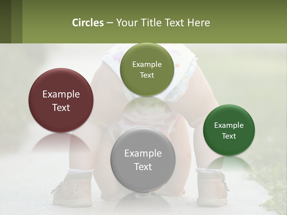 A Baby In A Diaper Doing A Handstand On A Sidewalk PowerPoint Template