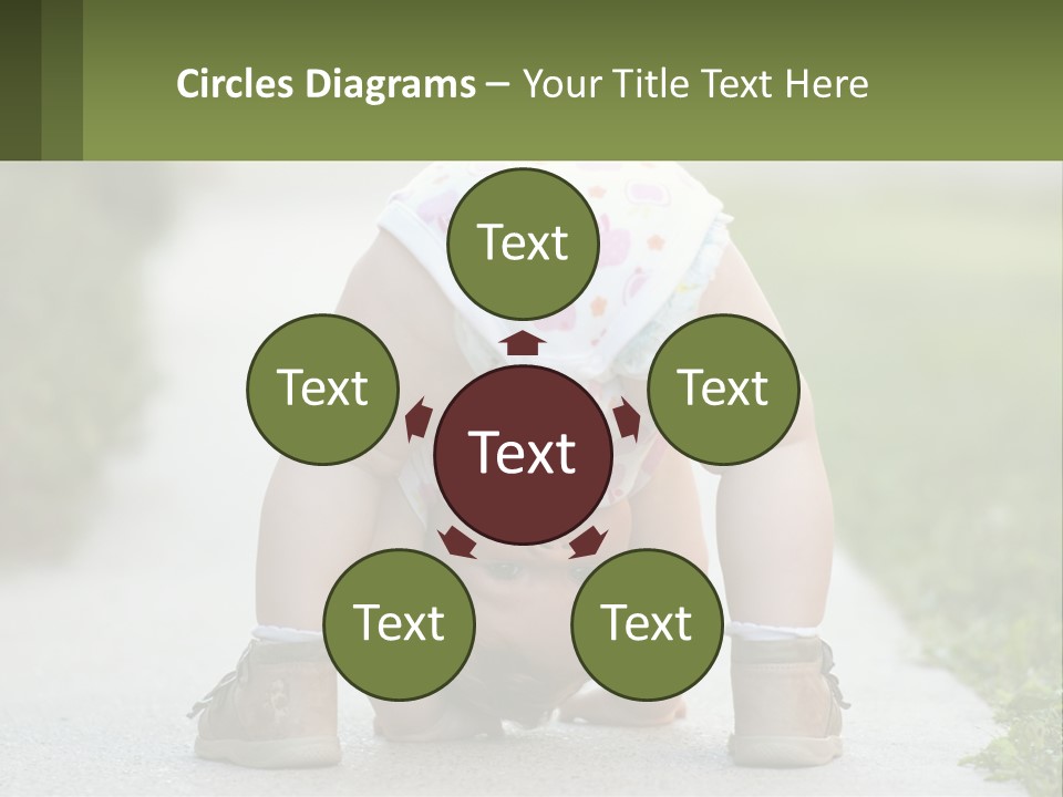 A Baby In A Diaper Doing A Handstand On A Sidewalk PowerPoint Template