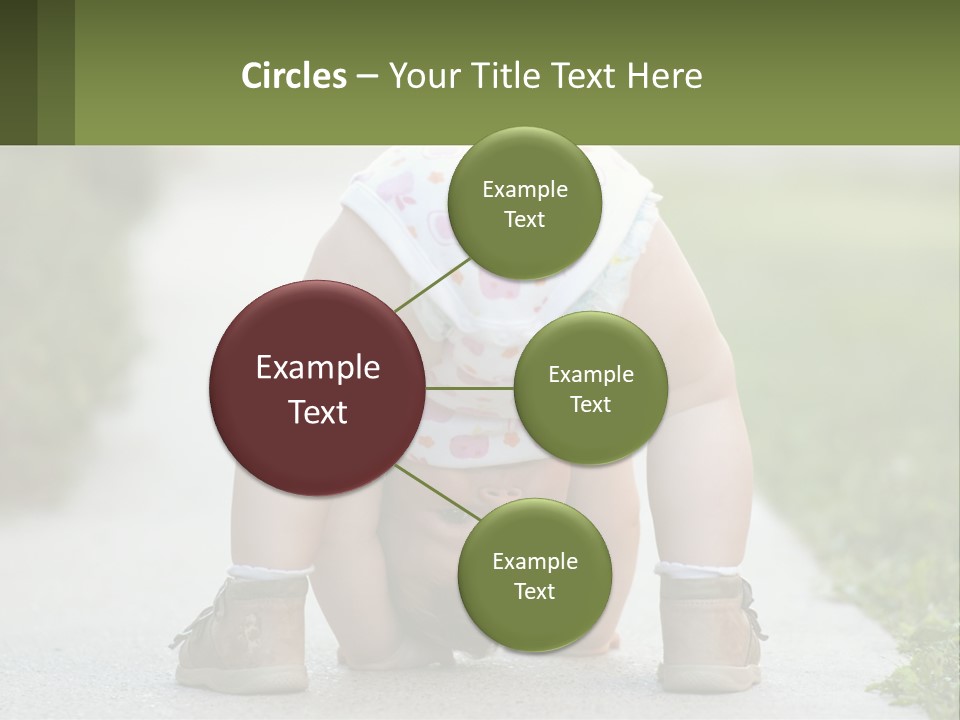A Baby In A Diaper Doing A Handstand On A Sidewalk PowerPoint Template
