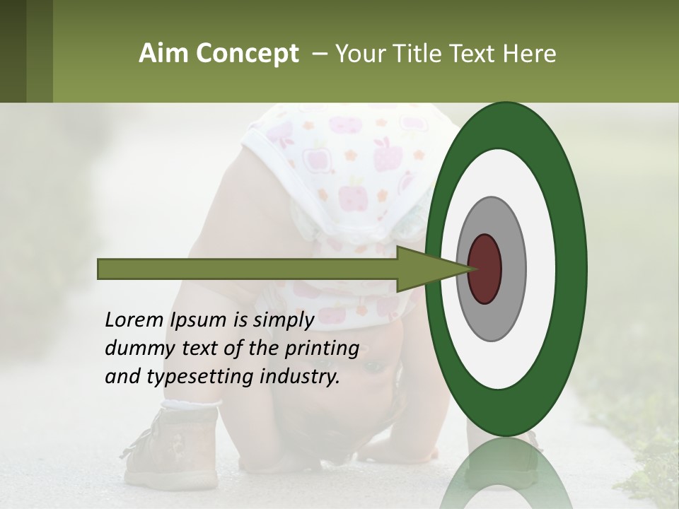 A Baby In A Diaper Doing A Handstand On A Sidewalk PowerPoint Template