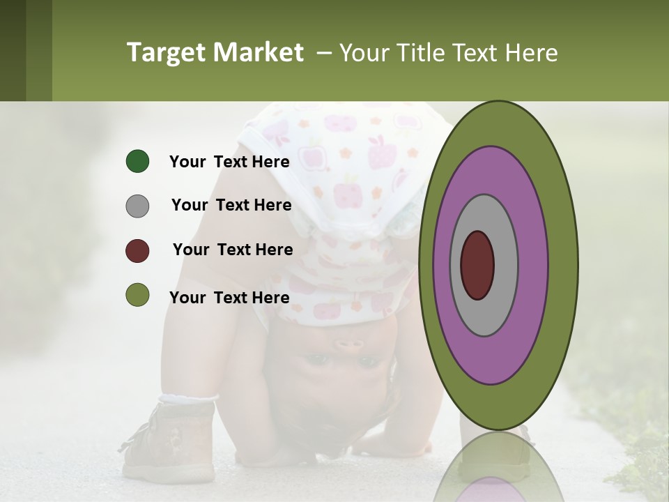 A Baby In A Diaper Doing A Handstand On A Sidewalk PowerPoint Template