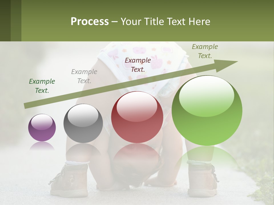 A Baby In A Diaper Doing A Handstand On A Sidewalk PowerPoint Template