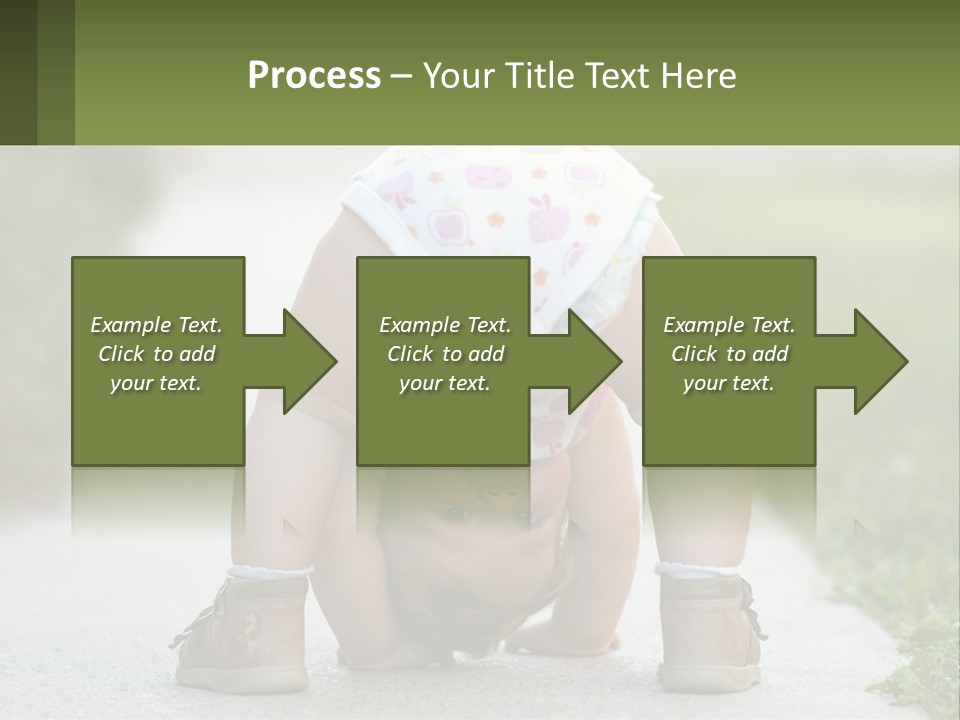 A Baby In A Diaper Doing A Handstand On A Sidewalk PowerPoint Template