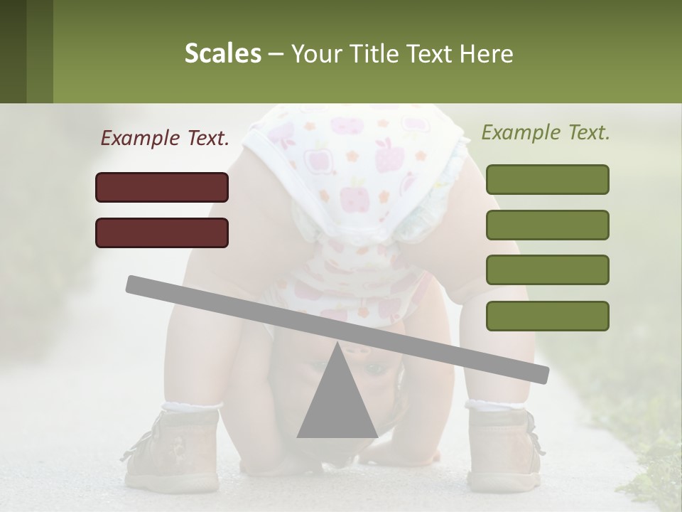 A Baby In A Diaper Doing A Handstand On A Sidewalk PowerPoint Template