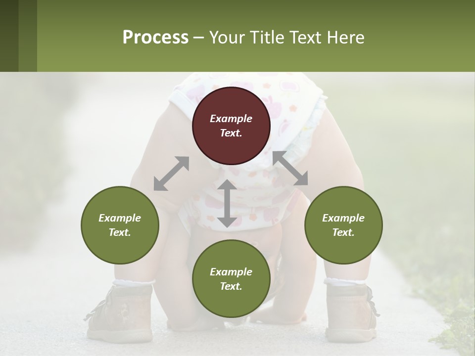 A Baby In A Diaper Doing A Handstand On A Sidewalk PowerPoint Template