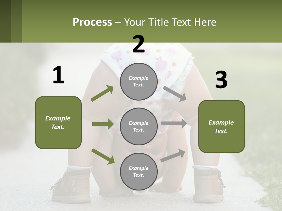 A Baby In A Diaper Doing A Handstand On A Sidewalk PowerPoint Template
