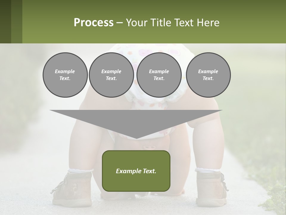 A Baby In A Diaper Doing A Handstand On A Sidewalk PowerPoint Template
