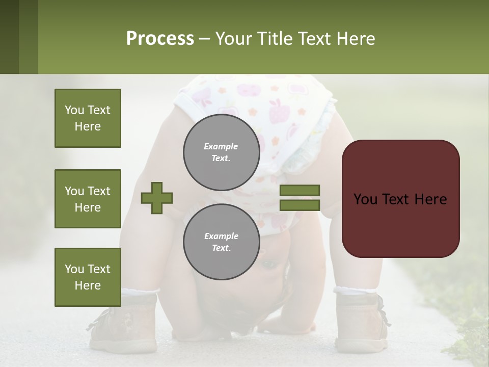A Baby In A Diaper Doing A Handstand On A Sidewalk PowerPoint Template