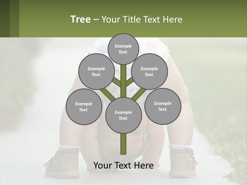 A Baby In A Diaper Doing A Handstand On A Sidewalk PowerPoint Template