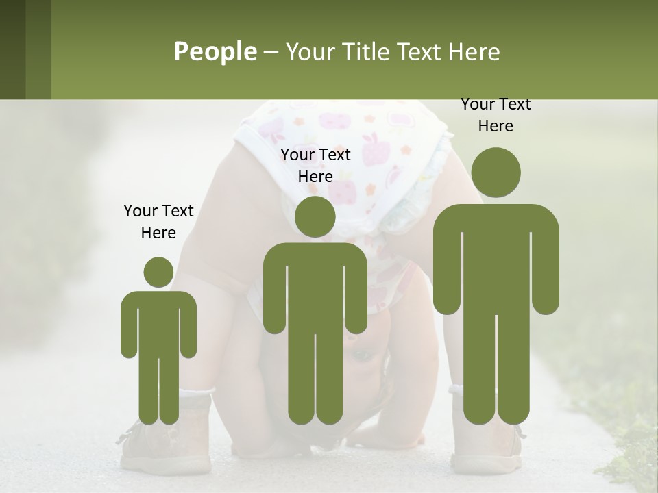 A Baby In A Diaper Doing A Handstand On A Sidewalk PowerPoint Template