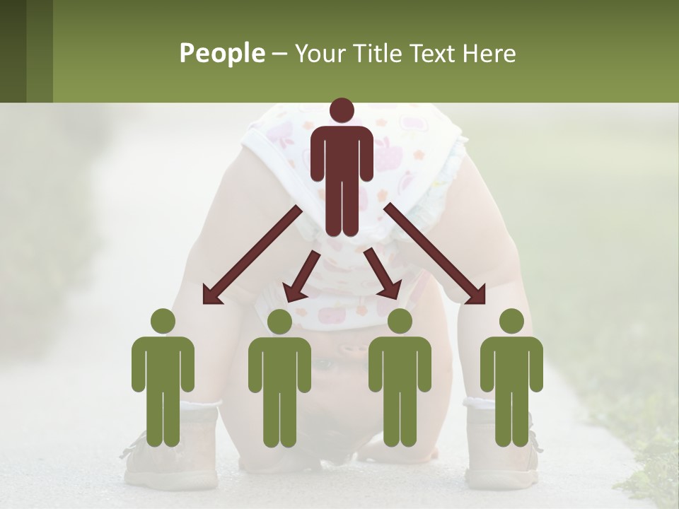 A Baby In A Diaper Doing A Handstand On A Sidewalk PowerPoint Template