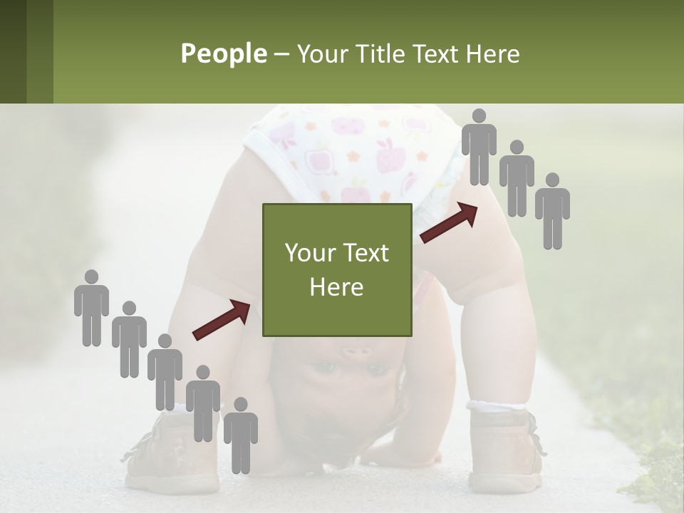 A Baby In A Diaper Doing A Handstand On A Sidewalk PowerPoint Template