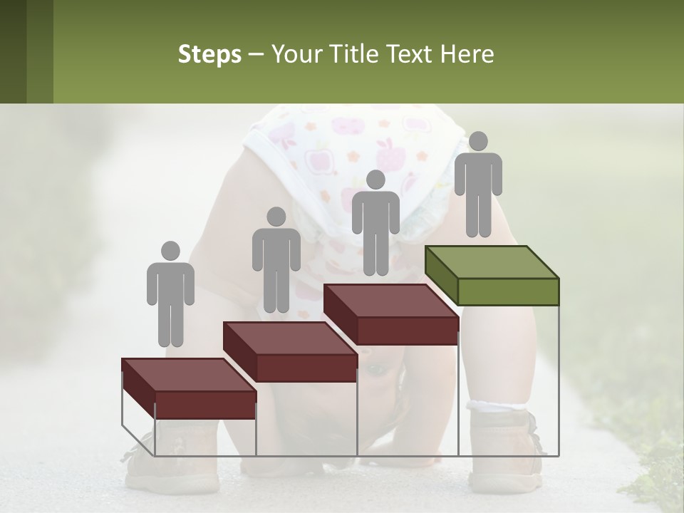 A Baby In A Diaper Doing A Handstand On A Sidewalk PowerPoint Template