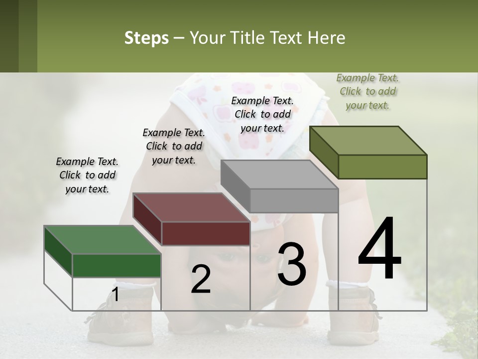 A Baby In A Diaper Doing A Handstand On A Sidewalk PowerPoint Template