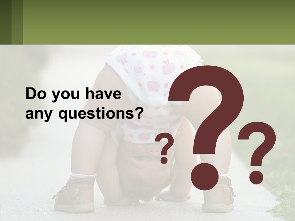 A Baby In A Diaper Doing A Handstand On A Sidewalk PowerPoint Template