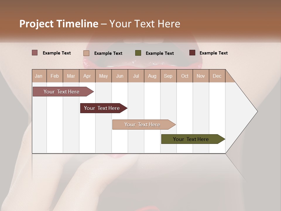 A Woman's Lips And Nails With A Red Manicure PowerPoint Template