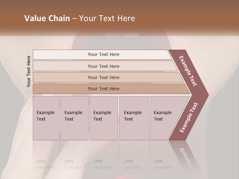 A Woman's Lips And Nails With A Red Manicure PowerPoint Template