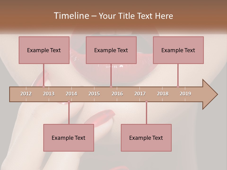 A Woman's Lips And Nails With A Red Manicure PowerPoint Template