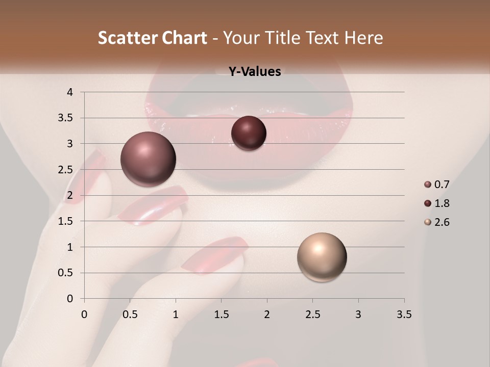 A Woman's Lips And Nails With A Red Manicure PowerPoint Template