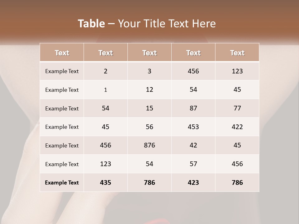 A Woman's Lips And Nails With A Red Manicure PowerPoint Template