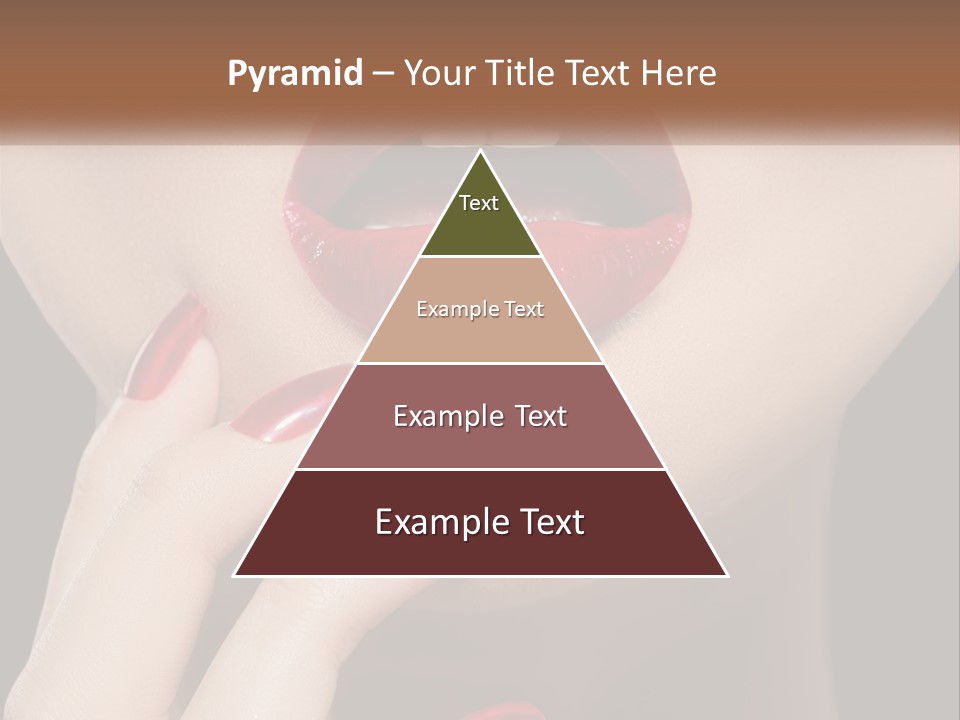 A Woman's Lips And Nails With A Red Manicure PowerPoint Template