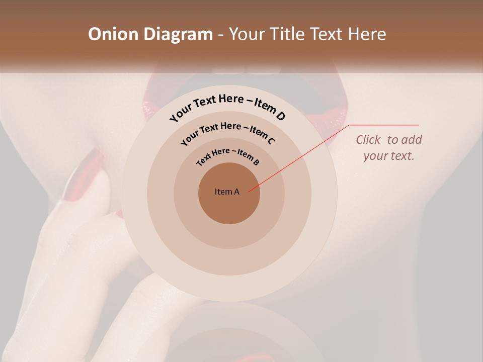 A Woman's Lips And Nails With A Red Manicure PowerPoint Template