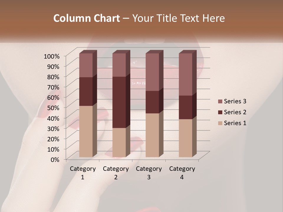 A Woman's Lips And Nails With A Red Manicure PowerPoint Template
