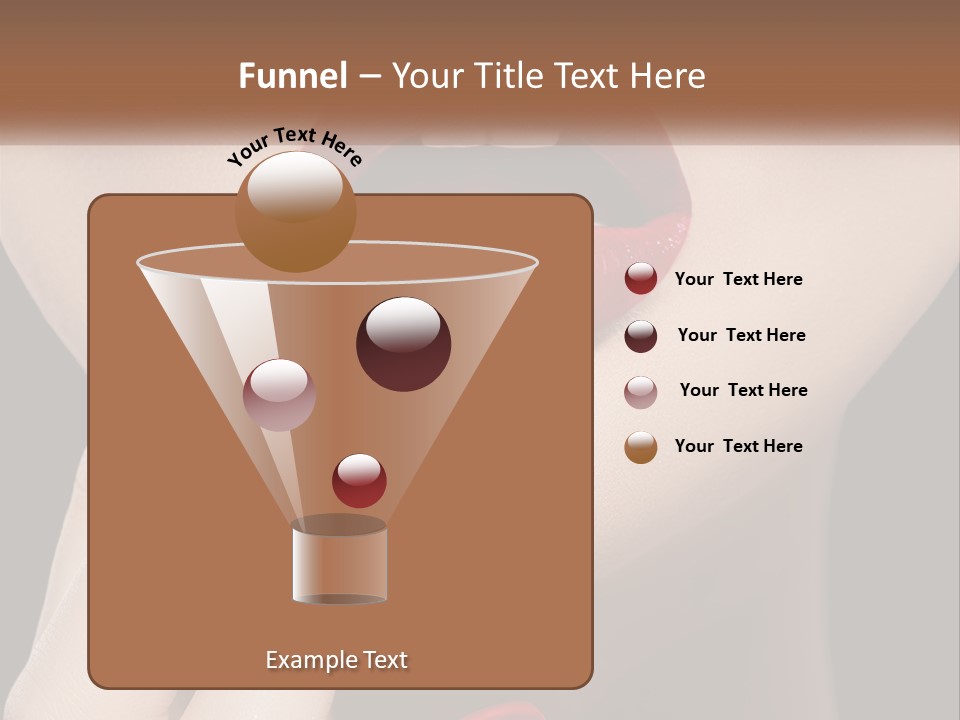 A Woman's Lips And Nails With A Red Manicure PowerPoint Template