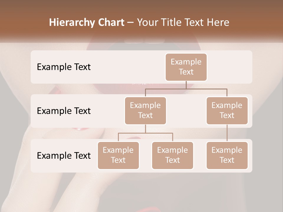 A Woman's Lips And Nails With A Red Manicure PowerPoint Template